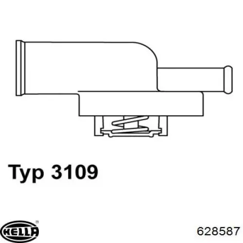 628587 HELLA termostato, refrigerante