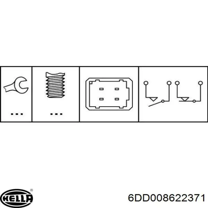 Comprar 6DD008622371 HELLA Interruptor de luz de freno