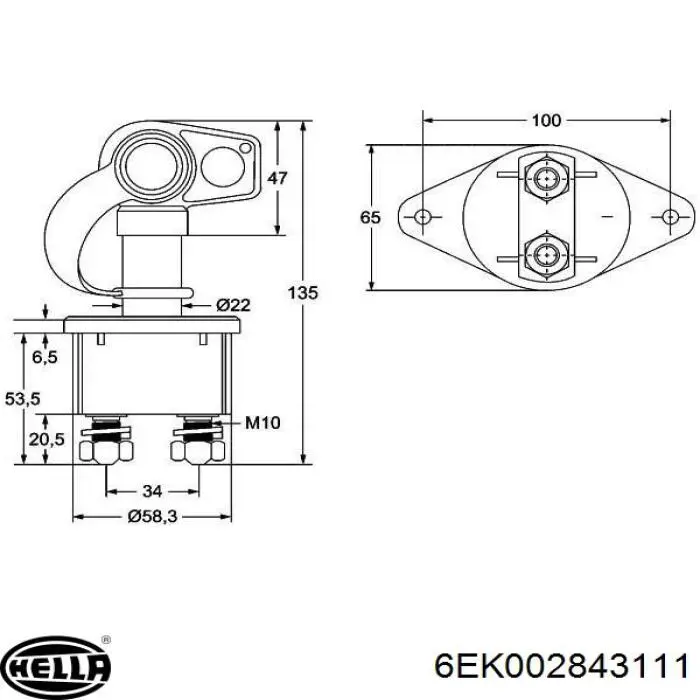 Interruptor de batería MANBS003 Akkussan