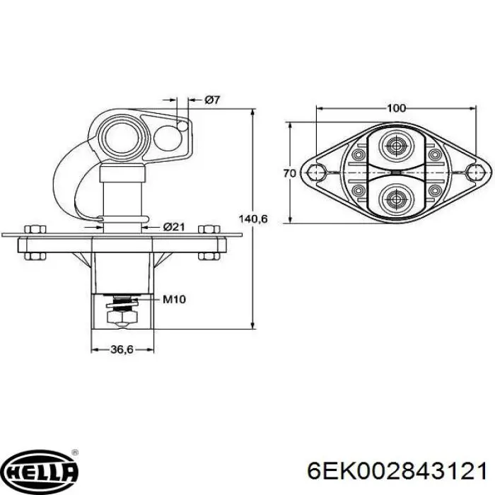 6EK002 843-121 HELLA interruptor de masa