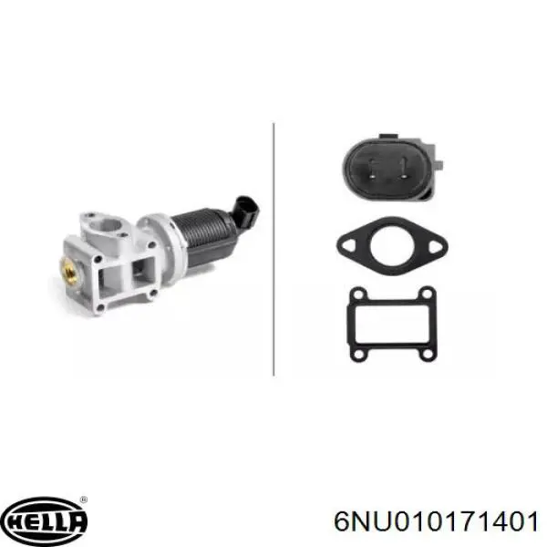 Comprar 6NU010171401 HELLA Válvula EGR