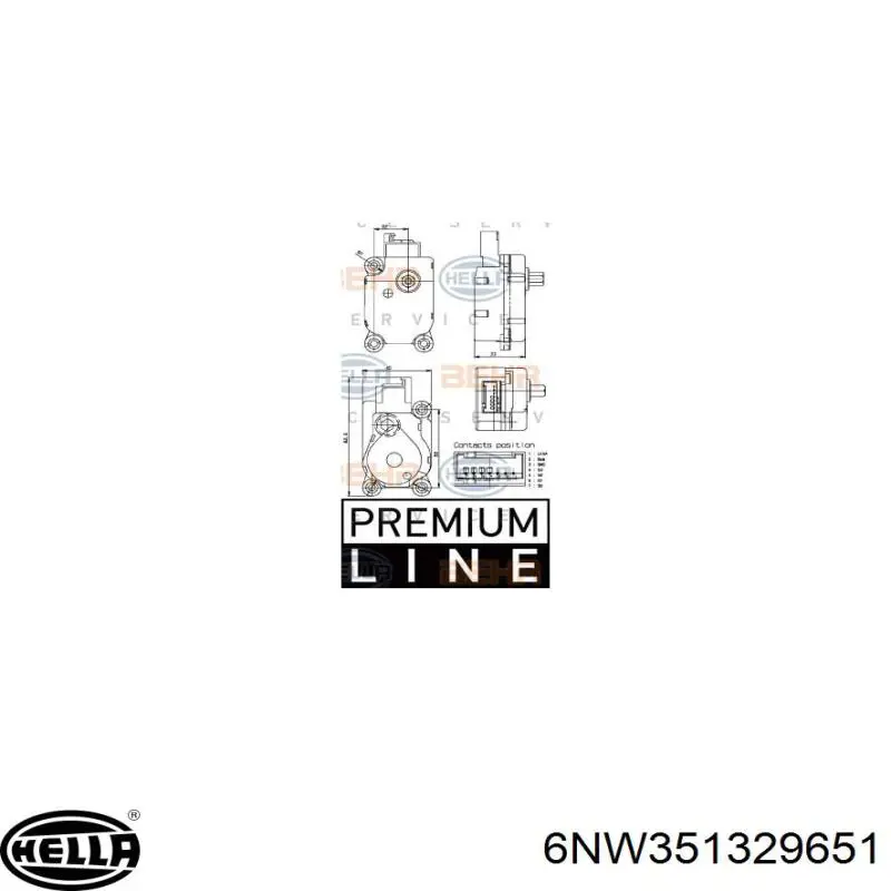 Comprar 6NW351329651 HELLA Actuador de compuerta de la calefacción