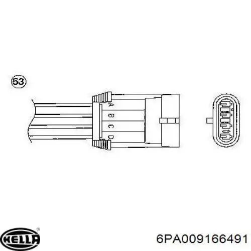Sensor de oxígeno previo al catalizador 855342 Opel