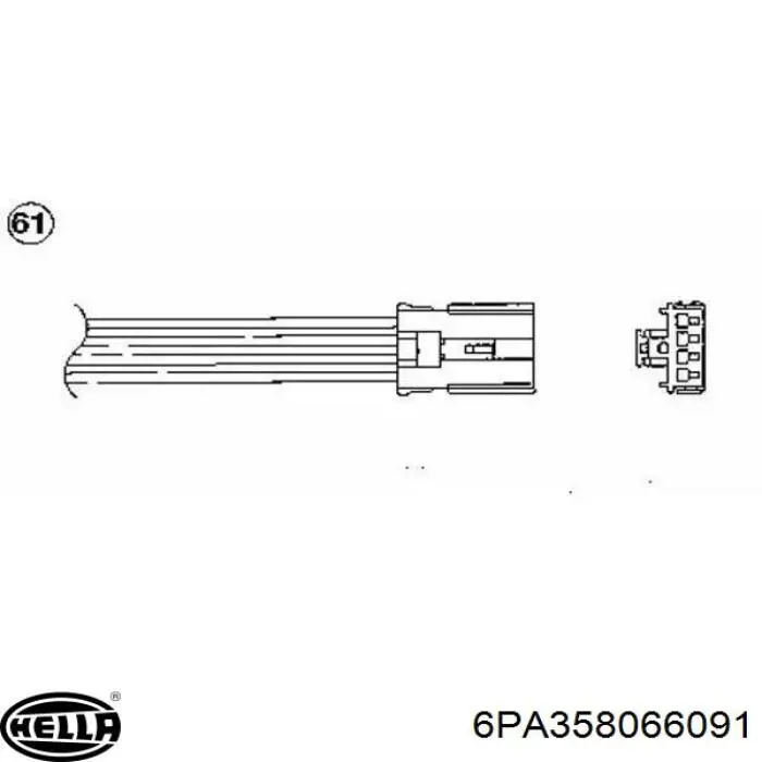 6PA358066091 HELLA sonda lambda sensor de oxigeno post catalizador