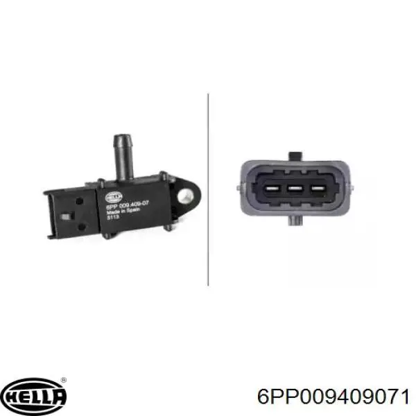 6PP009409071 HELLA Sensor de presion de escape