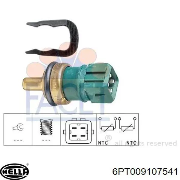 Sensor de temperatura del refrigerante HELLA 6PT009107541 precio, desde 12,38 EUR