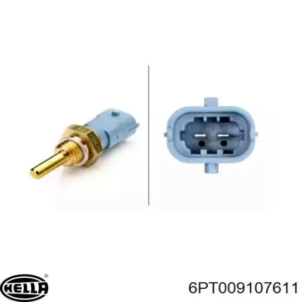 Sensor de temperatura del motor HELLA 6PT009107611