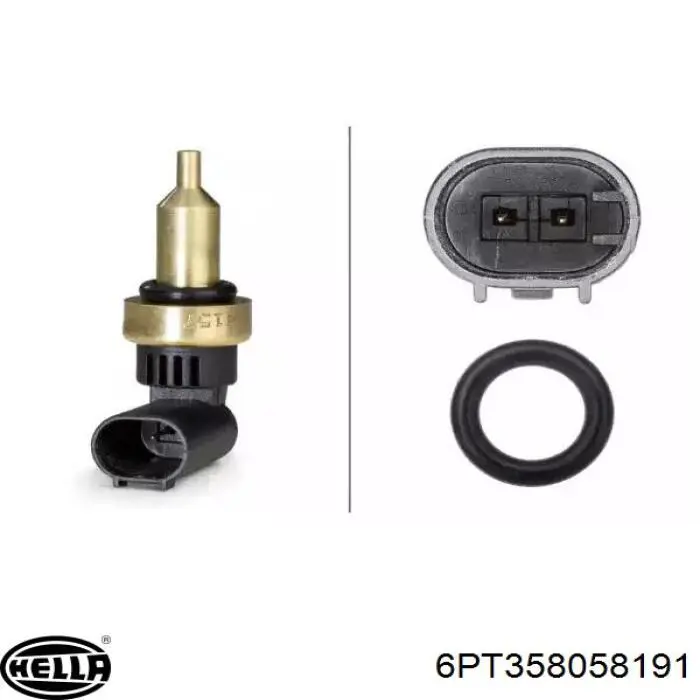 Sensor de temperatura del refrigerante HELLA 6PT358058191 precio, desde 12,63 EUR