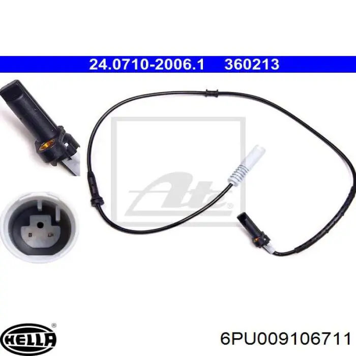 6PU009106711 HELLA sensor abs trasero