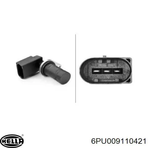 Sensor de cigüeñal 6PU009110421 HELLA