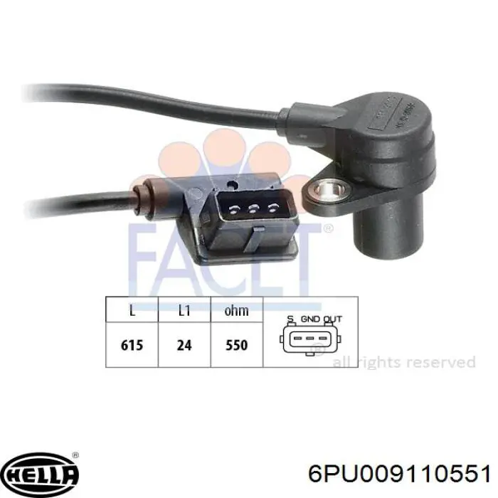 6PU 009 110-551 HELLA sensor de posición del cigüeñal