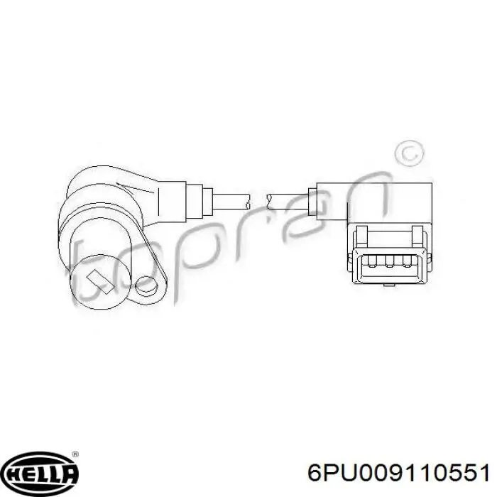 Sensor de cigüeñal 12141727555 BMW