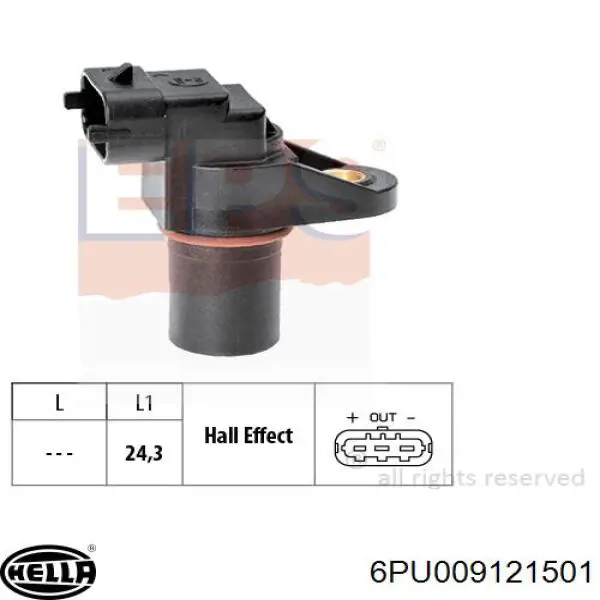 Sensor de árbol de levas HELLA 6PU009121501 precio, desde 20,04 EUR