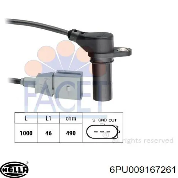 6PU009167261 HELLA sensor de posición del cigüeñal