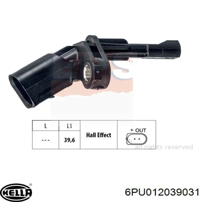Sensor ABS trasero izquierdo 78102 FAE