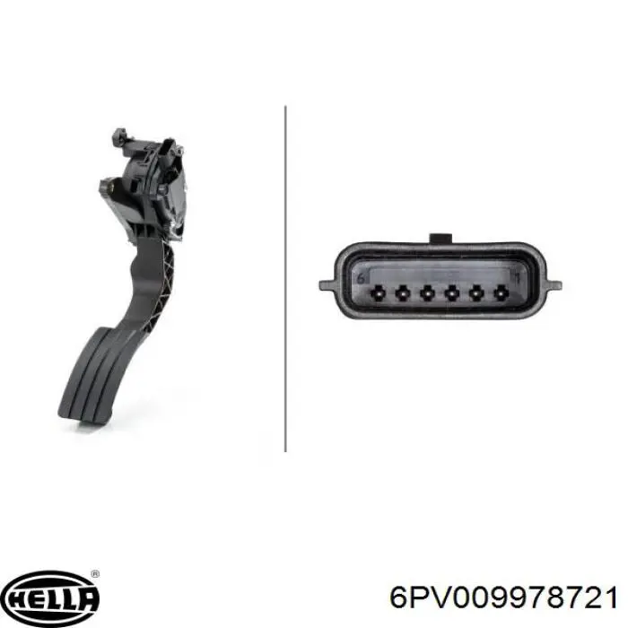 6PV 009 978-721 HELLA pedal de acelerador