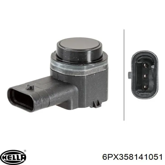 Sensor De Alarma De Estacionamiento(packtronic) Parte Delantera/Trasera HELLA 6PX358141051