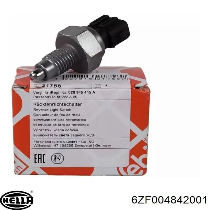 6ZF004842001 HELLA Interruptor de marcha atras