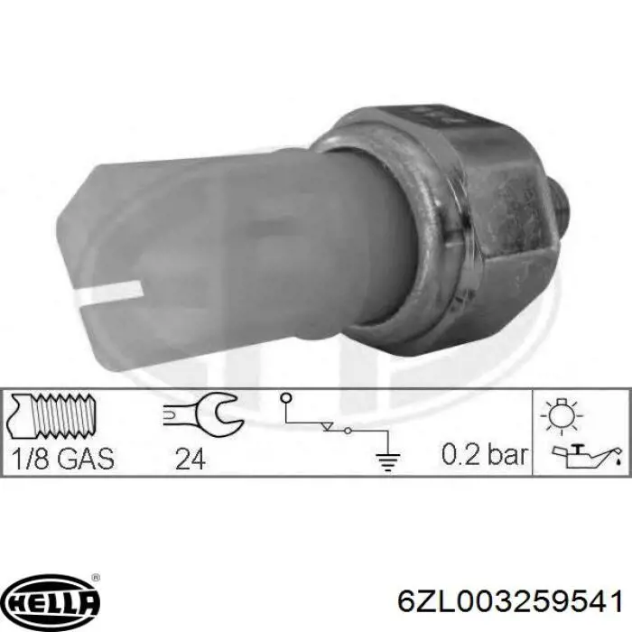 Sensor de presión de aceite 6ZL003259541 HELLA