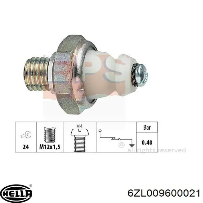 6ZL009600021 HELLA sensor de presión de aceite