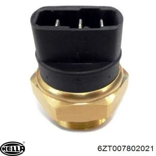 6ZT 007 802-021 HELLA sensor, temperatura del refrigerante (encendido el ventilador del radiador)
