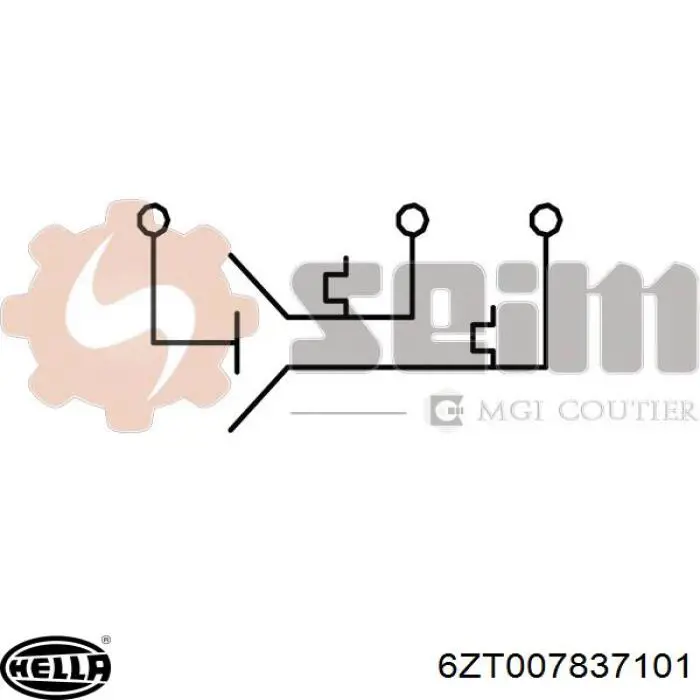 Sensor de temperatura 6ZT007837101 HELLA