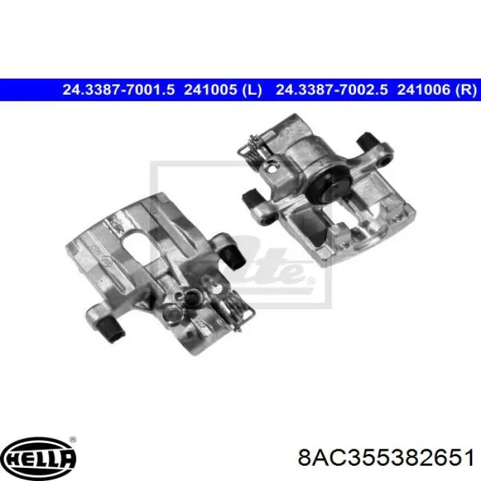 8AC355382651 HELLA pinza de freno trasera izquierda