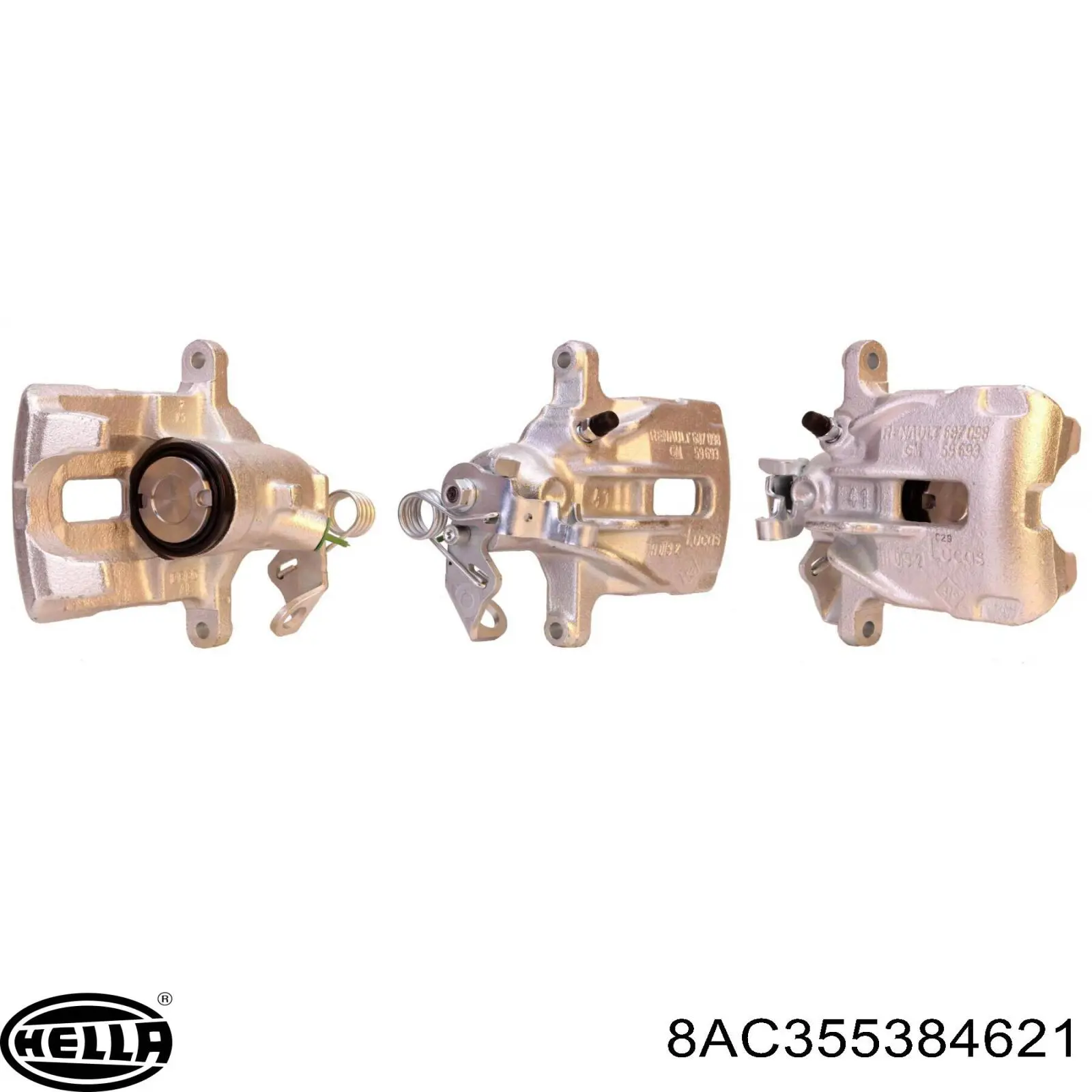 8AC355384621 HELLA pinza de freno trasero derecho