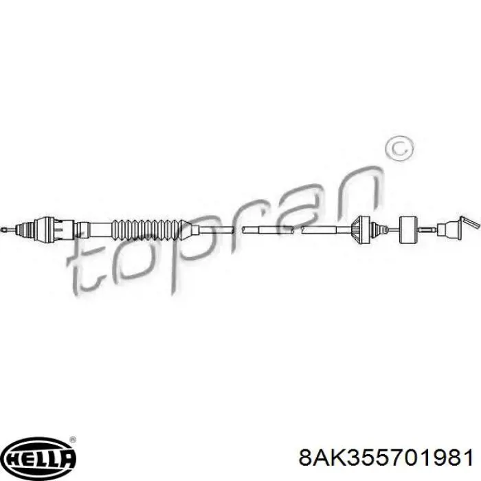 Comprar 8AK355701981 HELLA Cable de embrague