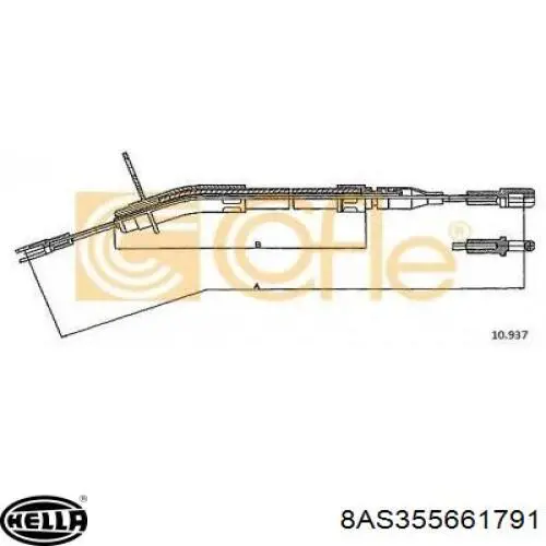 Cable de freno de mano trasero izquierdo para Mercedes E (C123)