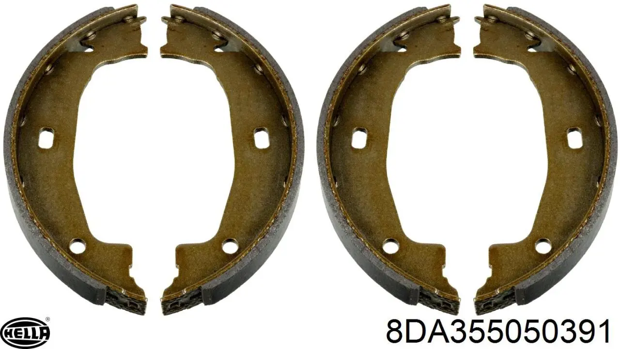 Zapatas de freno de mano 8DA355050391 HELLA