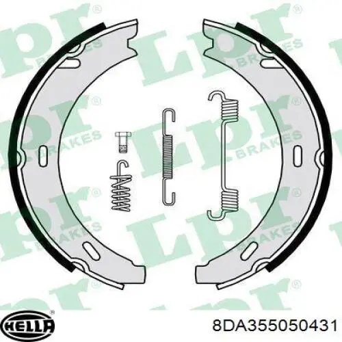 8DA 355 050-431 HELLA juego de zapatas de frenos, freno de estacionamiento