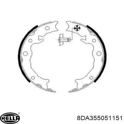 8DA 355 051-151 HELLA juego de zapatas de frenos, freno de estacionamiento