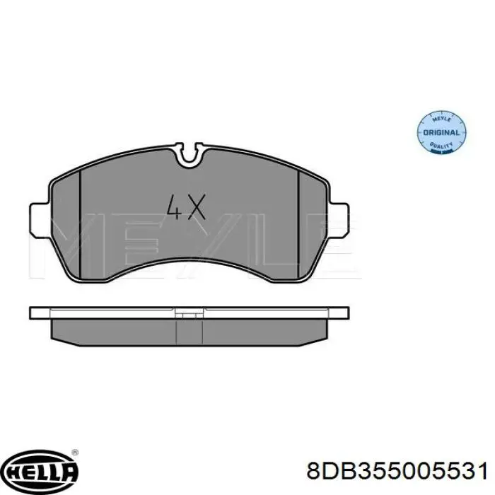 Pastillas de freno 8DB355005531 HELLA