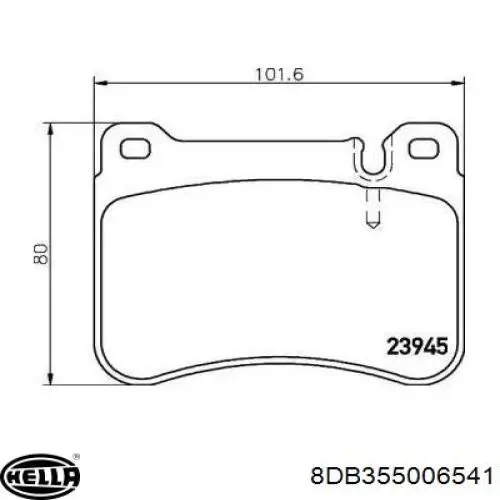 8DB 355 006-541 HELLA pastillas de freno delanteras