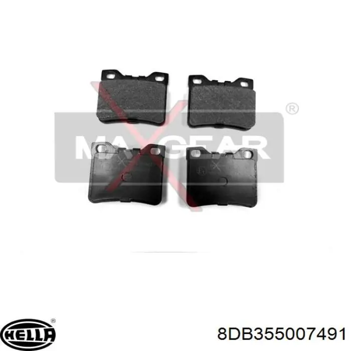 8DB355007491 HELLA Pastillas freno traseras