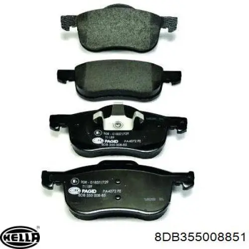 Comprar 8DB355008851 HELLA Pastillas delanteras de freno