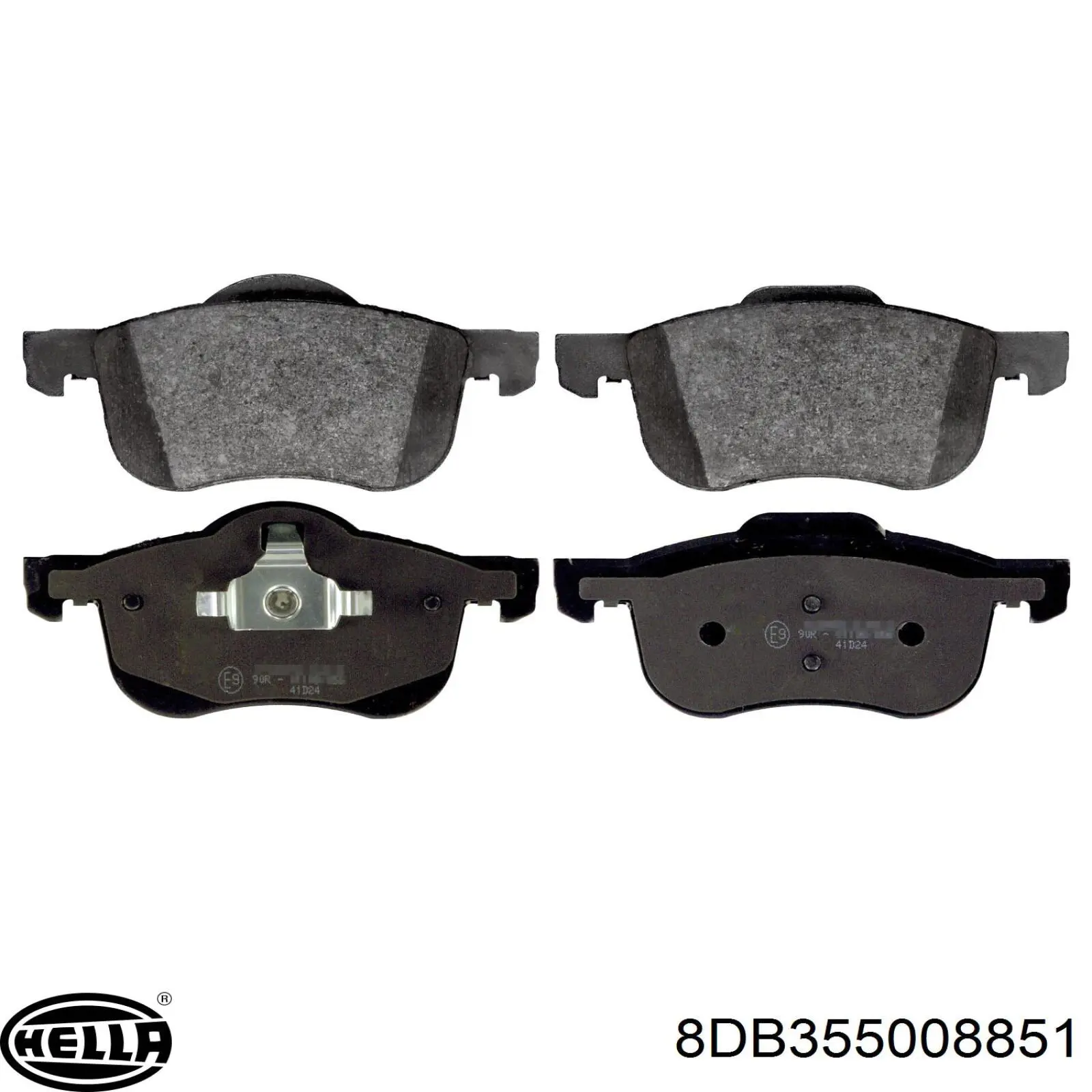 Pastillas de freno 8DB355008851 HELLA
