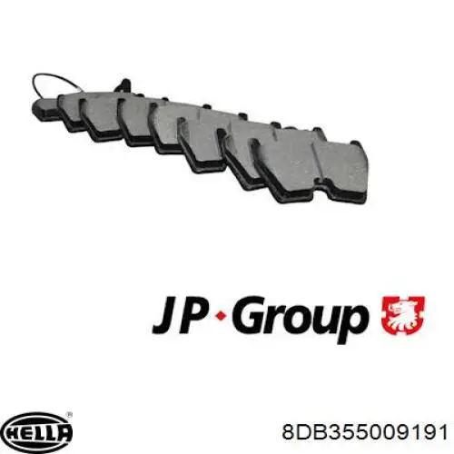 Pastillas de freno 8DB355009191 HELLA