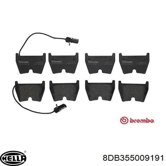 Comprar 8DB355009191 HELLA Pastillas delanteras de freno