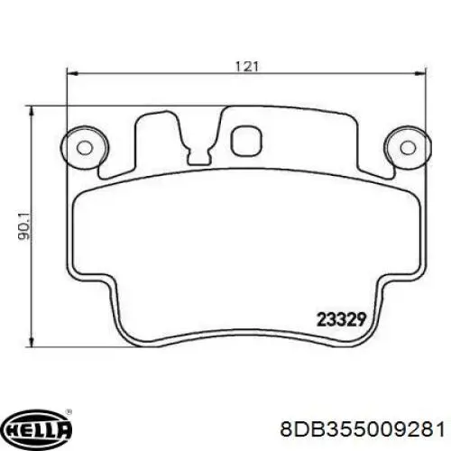 8DB355009281 HELLA pastillas de freno delanteras