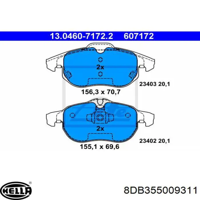 Pastillas de freno delanteras Opel Vectra