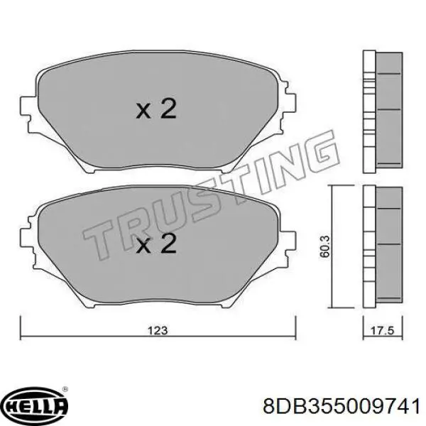 Pastillas de freno delanteras Toyota RAV4 2 XA2