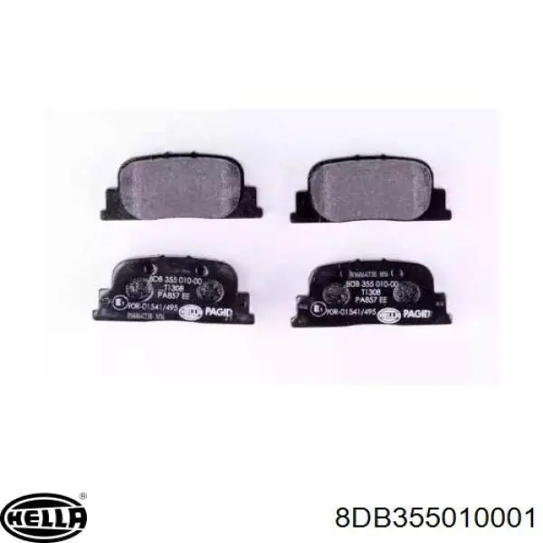 8DB 355 010-001 HELLA pastillas de freno traseras