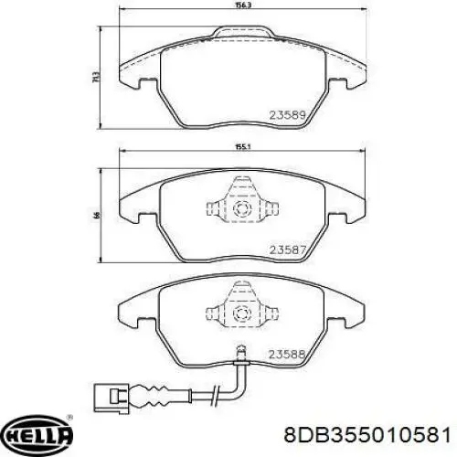 Pastillas de freno delanteras Seat Leon 2 1P1