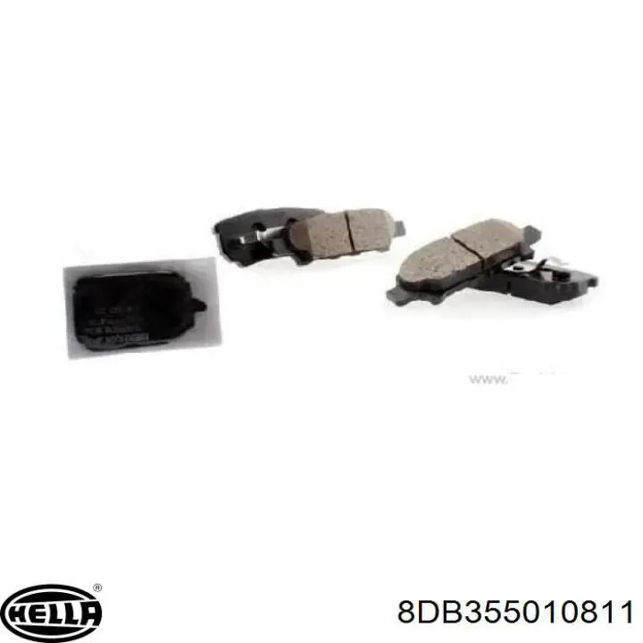 Pastillas de freno traseras 8DB355010811 HELLA
