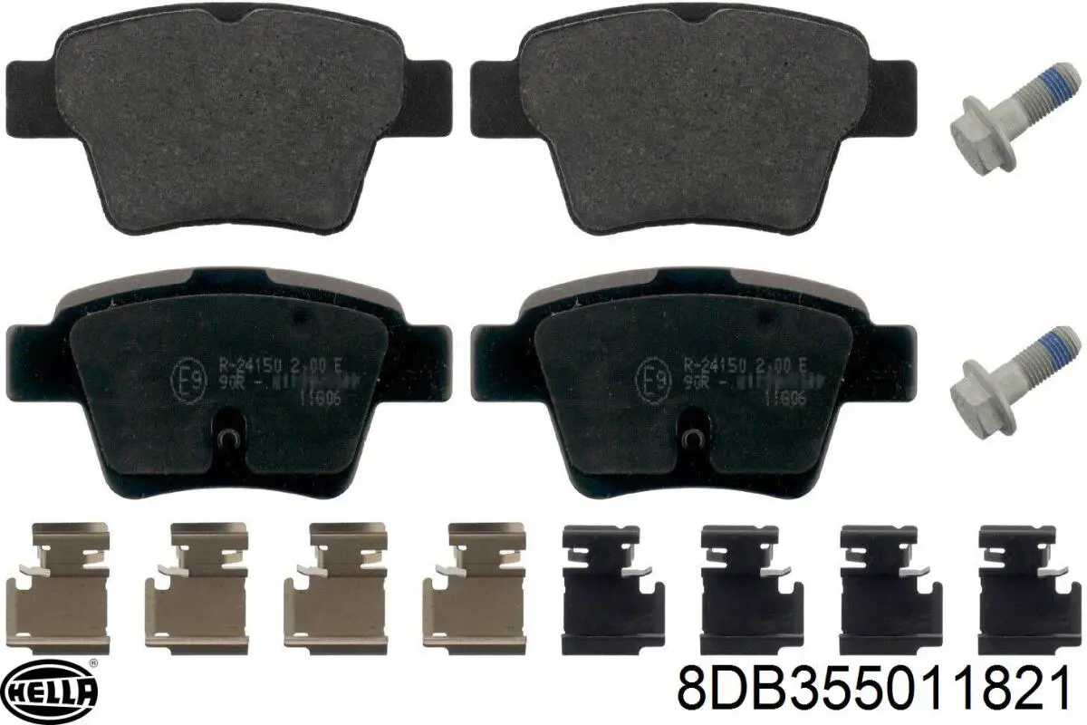 Pastillas de freno traseras 8DB355011821 HELLA