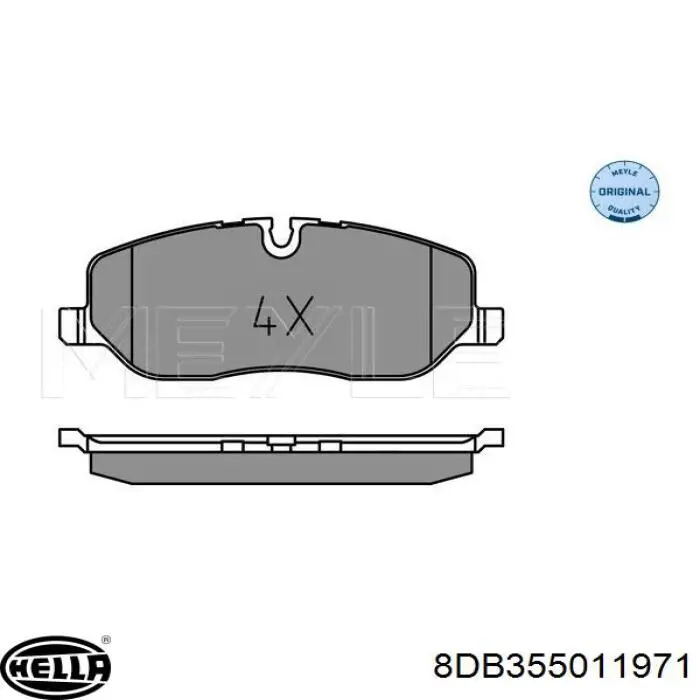 Pastillas de freno 8DB355011971 HELLA
