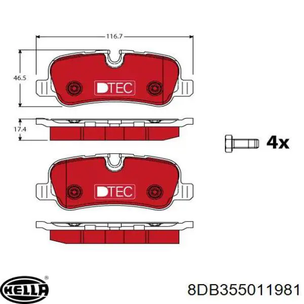 Pastillas traseras Land Rover LR019627