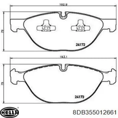 8DB 355 012-661 HELLA pastillas de freno delanteras